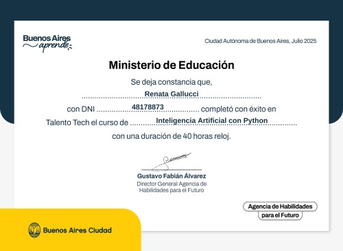 Certificado Python IA