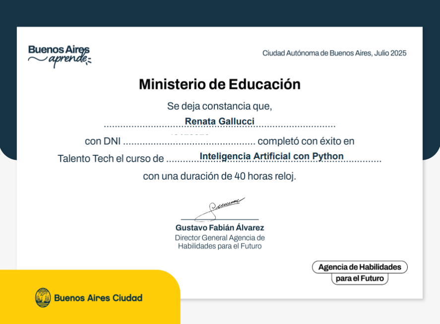 Certificado Python IA